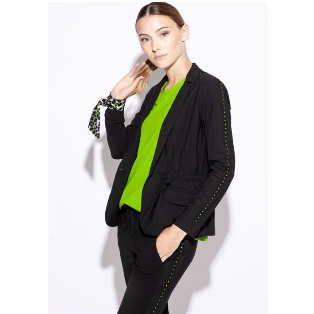 Black Blazer with Yellow Studs